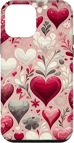 Miniatura 14 de Funda romántica para iPhone 11 Pro Max con corazones encantadores para el día de San Valentín