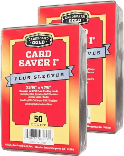 Miniatura 13 de Cardboard Gold Card Saver 1-200 unidades – Soporte para tarjetas semirrígido, protectores de tarjetas de intercambio – Cardsaver aprobado por la PSA