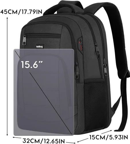 Miniatura 6 de kadilong Mochilas escolares para adolescentes y niños, mochila para laptop para hombre, bolsa de computadora universitaria con puerto de carga USB