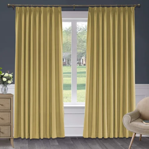 Miniatura 25 de Macochico Cortinas opacas de lino sintético de 52 pulgadas de ancho x 63 pulgadas de largo, panel de cortinas plisadas para dormitorio, aulas