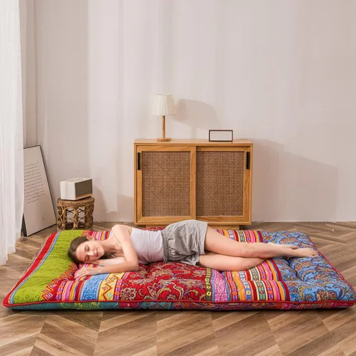Miniatura 69 de MAXYOYO - Colchón de piso japonés, colchón tipo futón, colchón de tatami grueso, plegable, enrollable, colchón para niños y niñas, para dormitorio