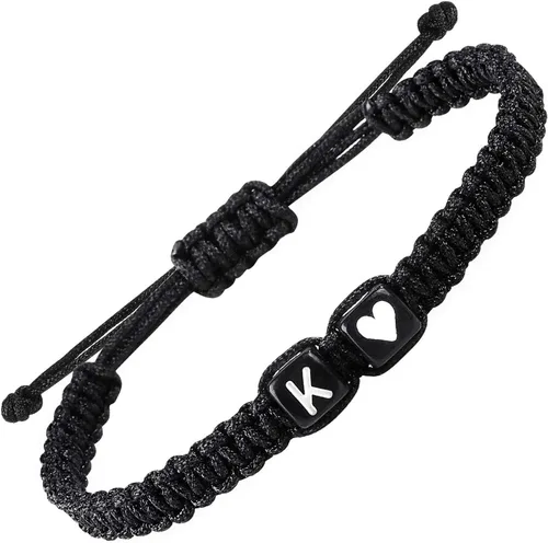 Miniatura 16 de Regalos para el día del padre, pulseras a juego para parejas, pulsera con letra inicial para hombres y mujeres, bonitos regalos de aniversario