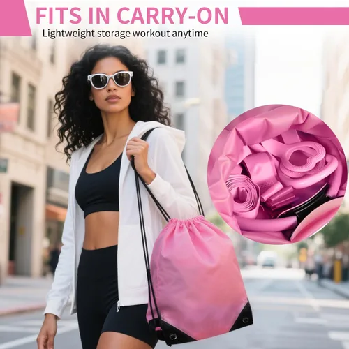 Miniatura 6 de Kit esencial de pilates para mujer, kit de pilates para el hogar con bola de 9.8 pulgadas, bandas de resistencia, círculo mágico, accesorios, juego