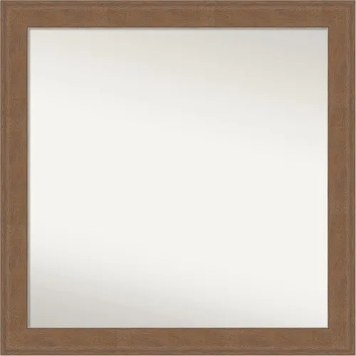 Miniatura 375 de Amanti Art Espejo de baño marrón para sobre el fregadero, 25 x 25 pulgadas, hecho a medida, espejo de tocador cuadrado marrón medio, marco de madera