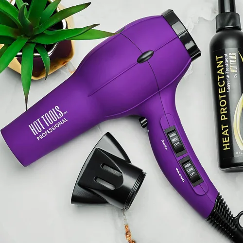 Miniatura 5 de Hot Tools Pro Artist 1875W Turbo Ionic Dryer Golpes suaves y sin encrespamiento (morado) Golpes suaves, sin encrespamiento, 6 opciones