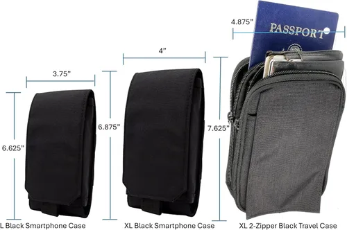 Miniatura 2 de Phone Holster with Clip - Hook Loop Nylon Cellphone Holster Compact Pouch, Backpack Shoulder Strap Accessory - Multifunctional StrapPack Pouches for