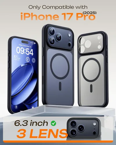 Miniatura 628 de TOCOL Funda para iPhone 11, compatible con Magsafe, protección completa de cámara, imanes integrados, protección contra caídas, funda translúcida