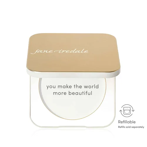 Miniatura 2 de jane iredale Compacto recargable, carcasa de aluminio y cierre magnético, espejo interior para uso sobre la marcha, compatible con todos los Dorado