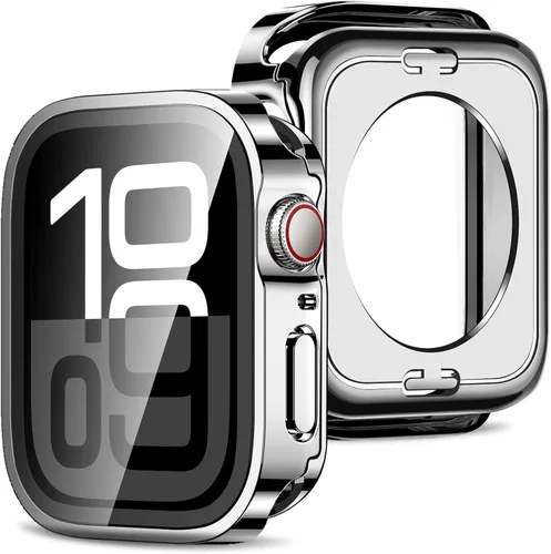 Miniatura 23 de Amizee Estuche 2 en 1 [Paquete de 2] Compatible con Apple Watch Series 9/8/ 7 de 45 mm con Protector de Pantalla Integrado, Cubierta Protectora