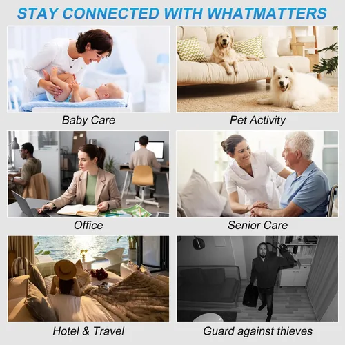 Miniatura 4 de Mini cámara 4K HD, visión nocturna HD para niñera en casa, cámara inalámbrica WiFi más pequeña con detección de movimiento, control de aplicaciones
