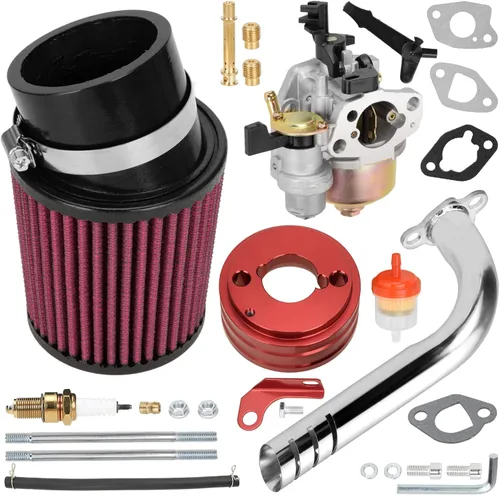 Miniatura 10 de FVRITO Kit de Adaptador de Filtro de Aire de Carburador Mejorado para Tubo de Escape Etapa 2 para Clon Non Hemi Predator 212cc 196cc 6.5Hp GX160