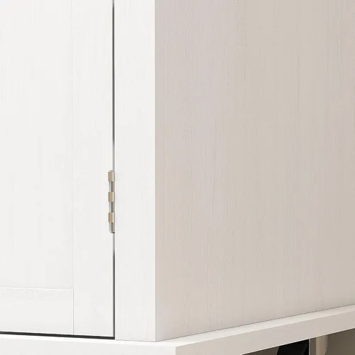 Miniatura 8 de HOMCOM Carrito de Isla de Cocina con Superficie de Madera de Caucho, Mesa de Isla de Cocina Rodante sobre Ruedas con Cajones, Estantes Ajustables