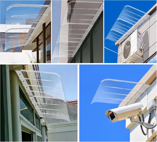 Miniatura 7 de Toldo invisible para ventana, toldo para puerta, puerta delantera al aire libre, cubierta de policarbonato para puerta superior, protección UV