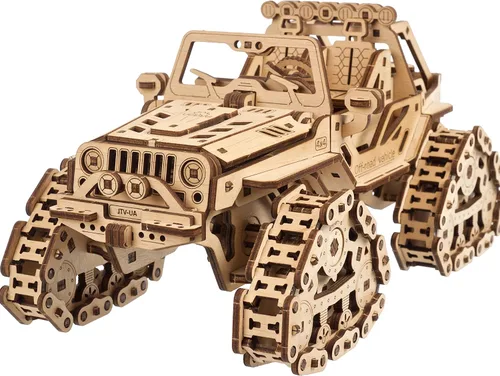Miniatura 10 de UGEARS Rompecabezas de modelos de coche 3D – Hot Rod Furious Mouse con innovadores motores duales – Rompecabezas de madera 3D para adultos y toda