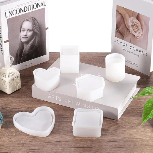 Miniatura 6 de PATIKIL Molde de silicona para maceta, pequeño ovalado, molde para plantas suculentas para decoración del hogar y jardín