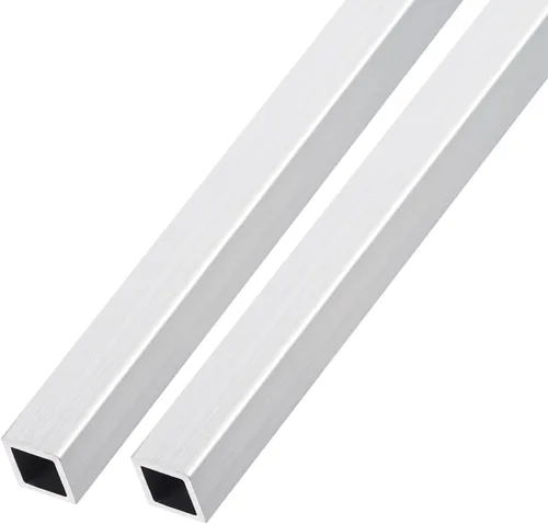 METALLIXITY Tubo cuadrado de aluminio (10 mm x 10 mm x 1 mm x 300 mm) 2 piezas, Tubo de aluminio 6063 - para mobiliario del hogar, maquinaria