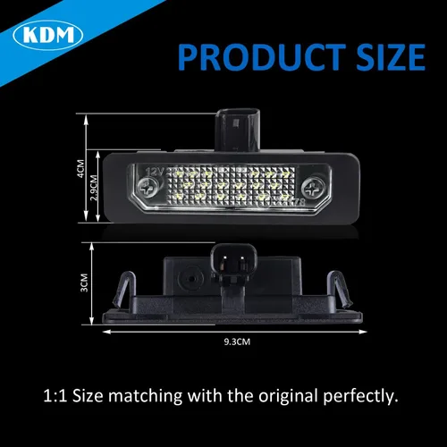 Miniatura 6 de Ensamble de luz para matrícula LED KDM Compatible con Ford Mustang 2010-2014, Fusion 2006-2012, Taurus 2010-2019, Flex Focus Lincoln Mercury
