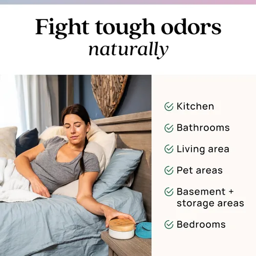 Miniatura 7 de Azuna Ambientador y Eliminador de Olor para Malos Olores Fuertes Kit de 4 Habitaciones Incluye (4) Frasco de Vidrio Luxe Vacío y Recarga de Gel