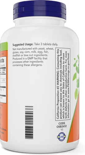 Miniatura 4 de Now Chlorella Tablets, 1000 mg, 200 tabletas - Microalgas de primera calidad sin OMG - Suplemento superalimenticio verde