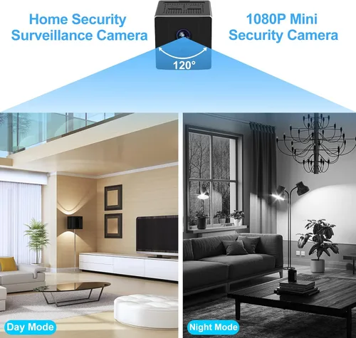 Miniatura 2 de Cámara de niñera pequeña portátil HD 1080P con visión nocturna, mini cámara inalámbrica, cámaras de vigilancia para seguridad del hogar
