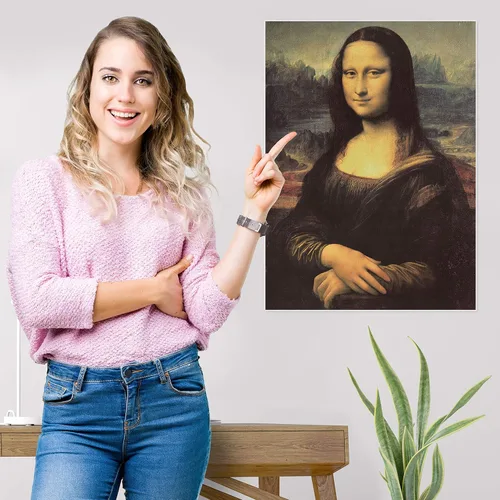 Miniatura 4 de Póster de Mona Lisa por Leonardo Da Vinci - Impresión artística (laminada, 18 x 24 pulgadas)