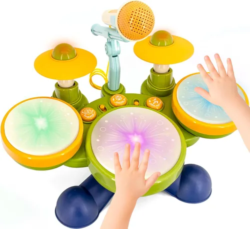 Juego de batería para niños de 4 años en adelante, instrumentos musicales, juguetes para niños de 4 a 5 años, regalos de cumpleaños