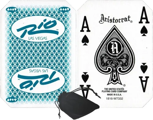Miniatura 30 de Cyber-Deals Authentic Las Vegas Casino Table-Played Playing Cards – 52 Cards Each, No Jokers – Variety of Casinos & Colors Aliante - White/Blue