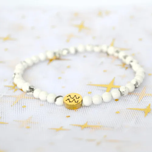 Miniatura 3 de Pulsera de constelación con signo de estrella de energía de 0.157in con dije chapado en oro de 18 quilates para mujer