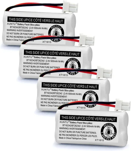 XUNTU BT162342/BT262342 2.4V 600mAh Ni-MH batería inalámbrica para teléfono BT166342/BT266342 BT183342/BT283342 compatible con EL52351 TL90070