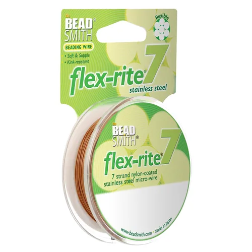 Miniatura 10 de The Beadsmith Flex-Rite - Alambre de acero inoxidable recubierto de nailon de 7 hebras, 0.007 pulgadas de diámetro, transparente, carrete de 30