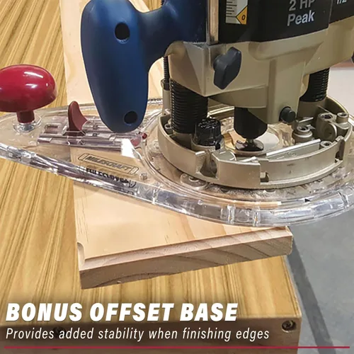 Miniatura 6 de Milescraft 1219 Kit de guía circular - Plantilla de corte circular de router de precisión para cortar/enrutar círculos desde 1.5" hasta 52" con base