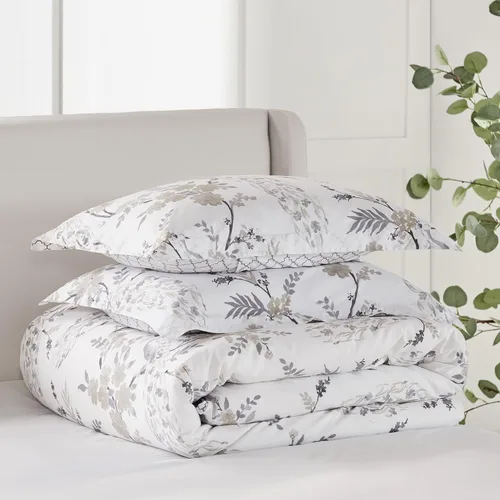 Miniatura 5 de Levtex Home Pisa - Juego de edredón reversible King/Cal King (106 x 94 pulgadas) con 2 fundas de almohada (36 x 20 pulgadas), diseño floral de pavo