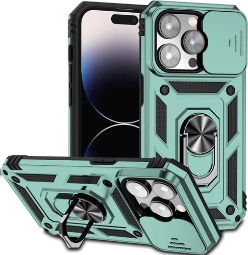 Miniatura 37 de Funda magnética compatible con iPhone 14 Pro de 6.1 pulgadas, funda magnética para iPhone 14 Pro con cubierta de cámara y soporte de grado militar