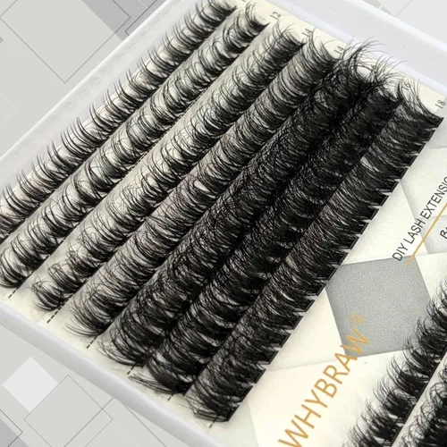 Miniatura 5 de 100D 200D Kit de extensión de pestañas con sello de pestañas, removedor de pestañas, aplicador de pestañas, 280 unidades, extensiones de pestañas