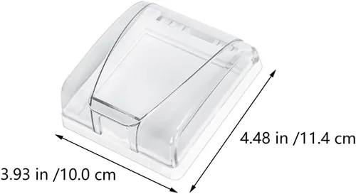 Miniatura 5 de 4 unids caja 86 cubierta de interruptor Conjoined Socket Case Protector de pared Socket Cover Socket Protective Case Wall Plug Covers Wall Cover