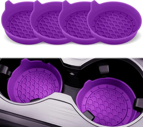 Miniatura 10 de SINGARO - Posavasos para tazas de automóvil, inserto de portavasos de silicona, portavasos universales antideslizantes, accesorios