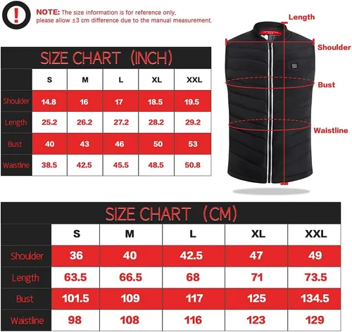 Miniatura 6 de Heated Vest for Men Women with Battery Pack Included USB Electric Heating Vest Rechargeable Lightweight Warming vests