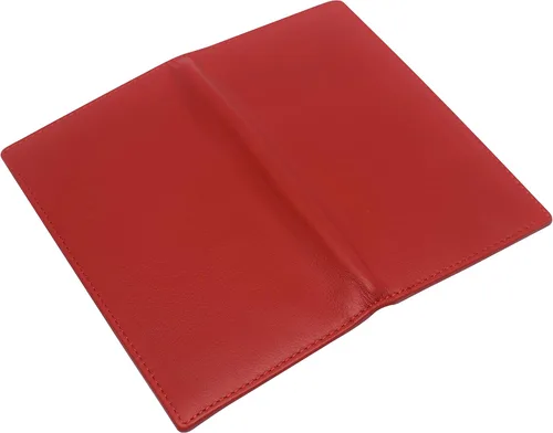 Miniatura 6 de Swiss Marshall Cartera larga de cuero genuino con bloqueo RFID, Cn Rojo, Plegable