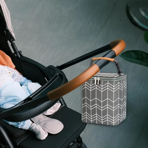 Miniatura 7 de Bolsa térmica para leche materna BABEYER con paquete de hielo, se ajusta a 4 biberones de hasta 9 onzas, bolsa grande para biberones para madres Ola