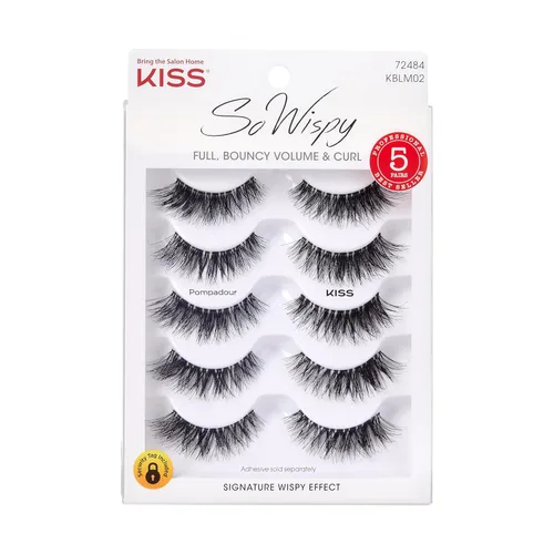 Miniatura 13 de KISS So Wispy - Pestañas postizas, paquete de varias unidades, n.º 01, fáciles de aplicar, ligeras, 100% libres de crueldad, pelo humano natural