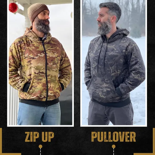 Miniatura 5 de HSD Woobie - Sudadera militar para hombre, ligera, cálida, absorbe la humedad, bolsillos ocultos, chaqueta de nailon Ripstop