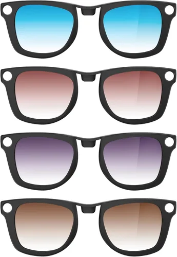 BonFook HiBloks Transitions/Gradient Polarized Matte/Shiny Clip-On Lenses for RayBan Gen 1&2 Meta Wayfarer(RW4006/4008/4012)