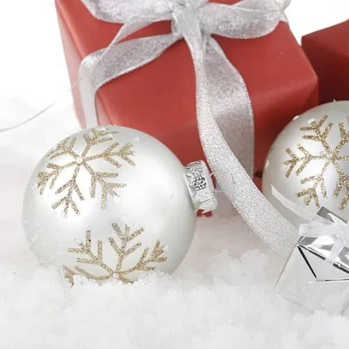 Miniatura 5 de moonoom 100 tapas redondas de adorno de Navidad, perchas de repuesto para árbol de Navidad, porcelana, cerámica o vidrio, decoraciones de bricolaje