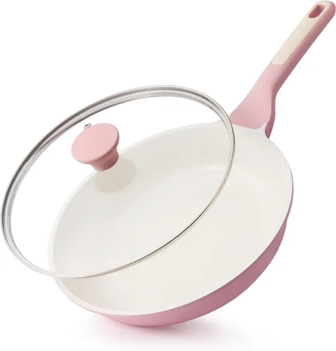 Miniatura 9 de SENSARTE Sartén antiadherente con tapa, sartén para tortilla con tapa, sartén de chef para cocina saludable, sartén antiadherente de cocina, libre