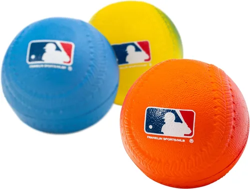 Franklin Sports Pelotas de béisbol de espuma, pelotas de béisbol de espuma suave para niños, perfectas para golpear y jugar en interiores o