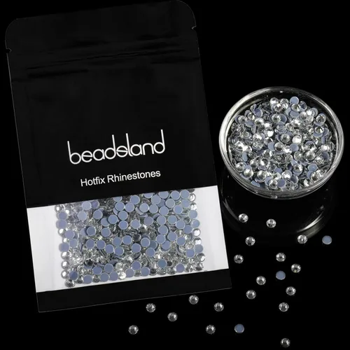 Miniatura 5 de Beadsland Hotfix - 2880 diamantes de imitación de cristal con parte trasera plana para manualidades, ropa, decoración de bricolaje, cristal, SS10