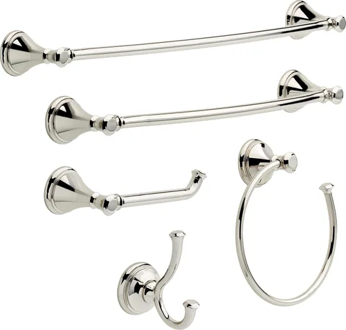 Miniatura 3 de Delta Faucet Cassidy. Estante de vidrio con barra, de 24 pulgadas., 79710-PN