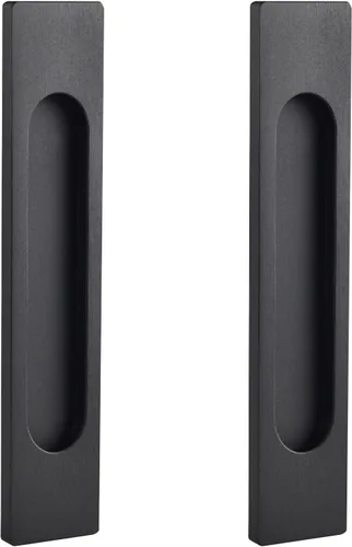 Miniatura 25 de MOROBOR Tiradores de puerta corredera ovalados autoadhesivos de 7.087 in, 2 manijas de aleación de aluminio sin perforaciones para puertas Bronce
