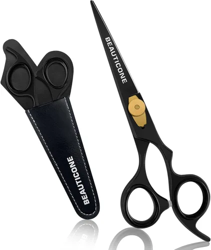 Miniatura 12 de Juego de tijeras de corte y adelgazamiento de cabello, tijeras de peluquería profesionales de 6.5 pulgadas para corte de pelo para hombres/mujeres