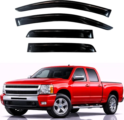 Miniatura 85 de KPY Moldura deflectora de viento para ventana con protección para lluvia, Chevy Tahoe/GMC Yukon 1995-2000, Suburban C/K1500/2500/3500 1992-2000